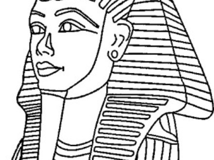 440x330 King Tut Mask Coloring Page