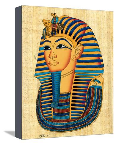 390x488 mask of king tutankhamun stretched canvas print