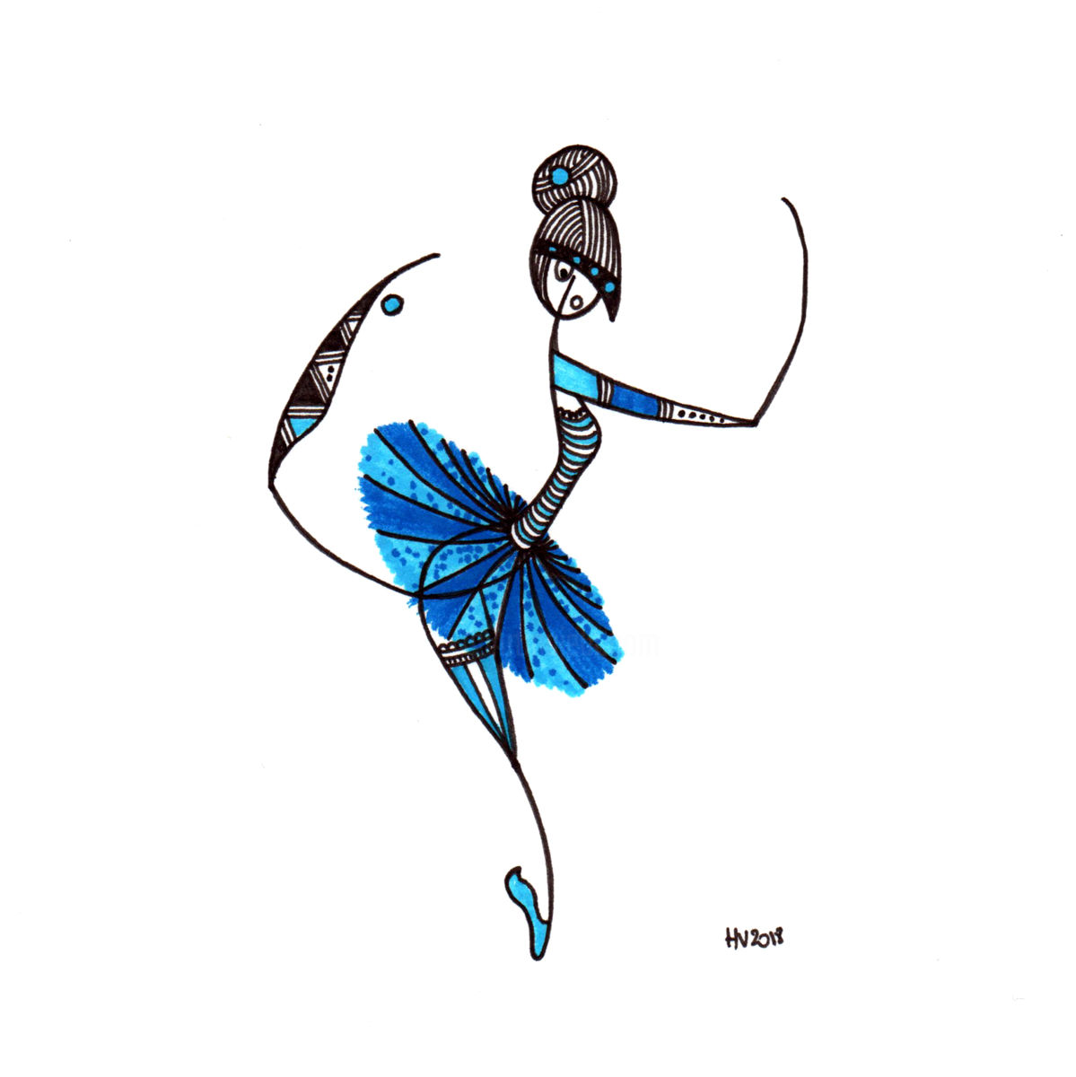 1199x1200 Tutu Bleu Drawing