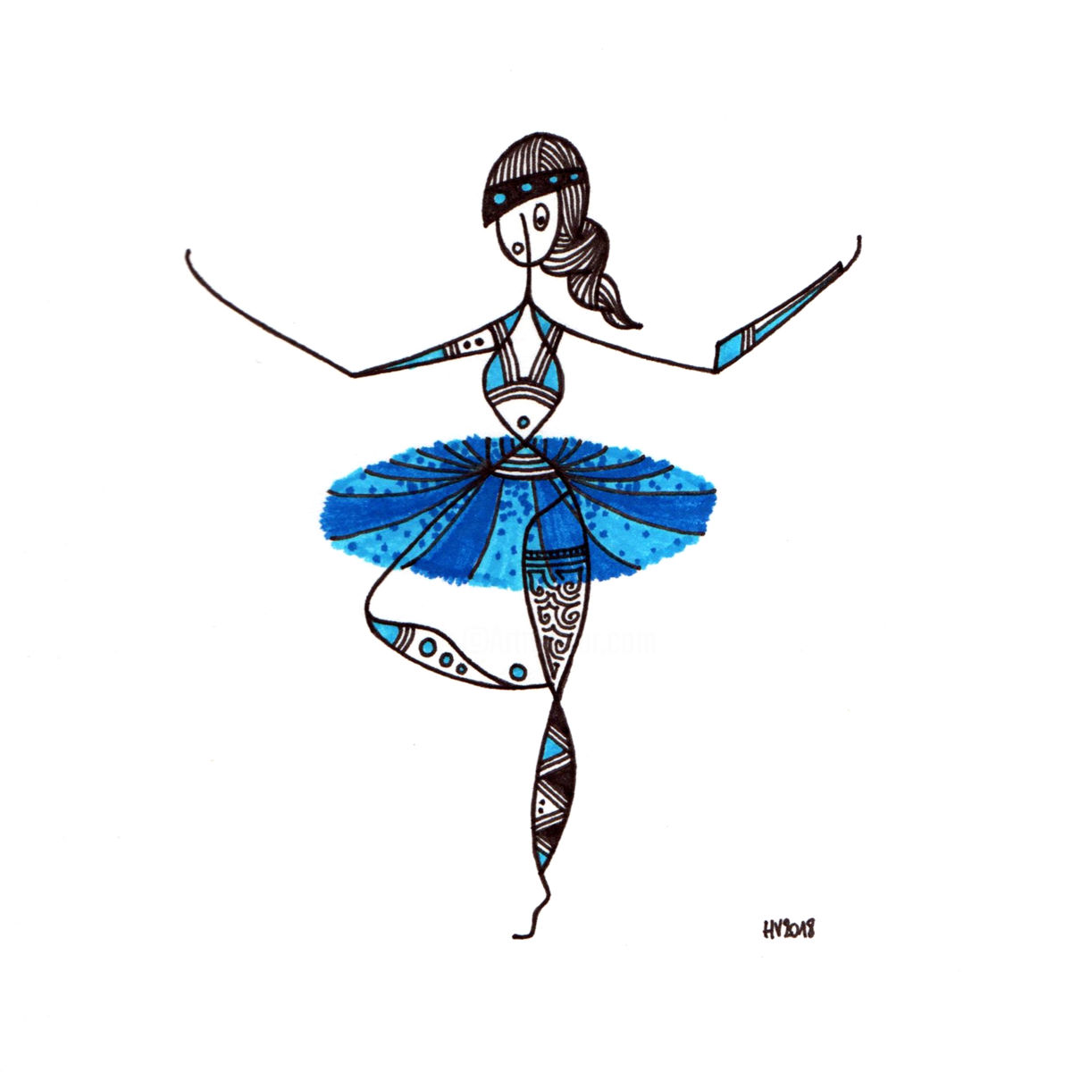 1200x1200 Tutu Bleu Drawing