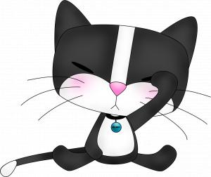 300x252 Tuxedo Cat Black And White Clipart