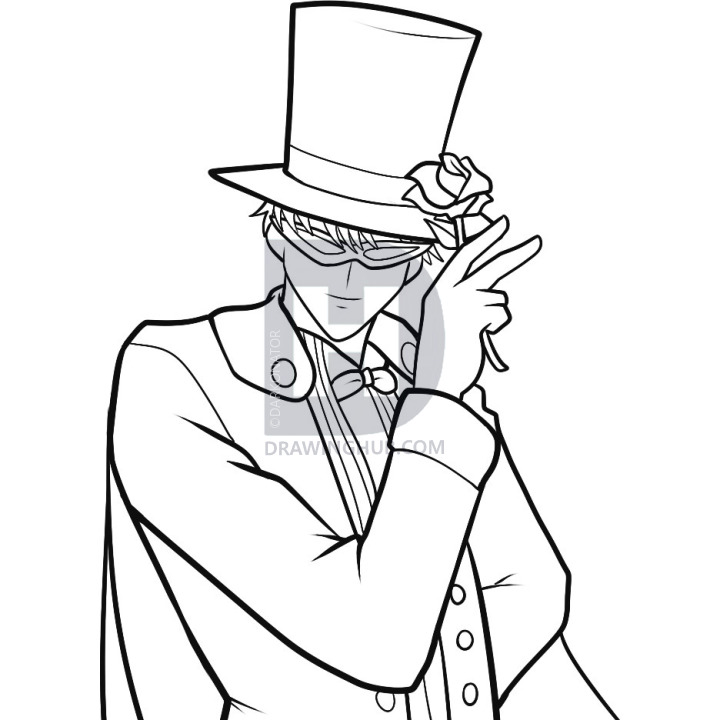 720x720 how to draw tuxedo mask, tuxedo mask, step
