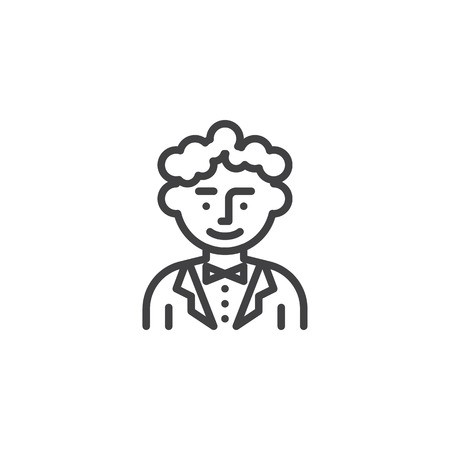 450x450 The Groom Man In Tuxedo Line Icon Linear Style Sign For Mobile