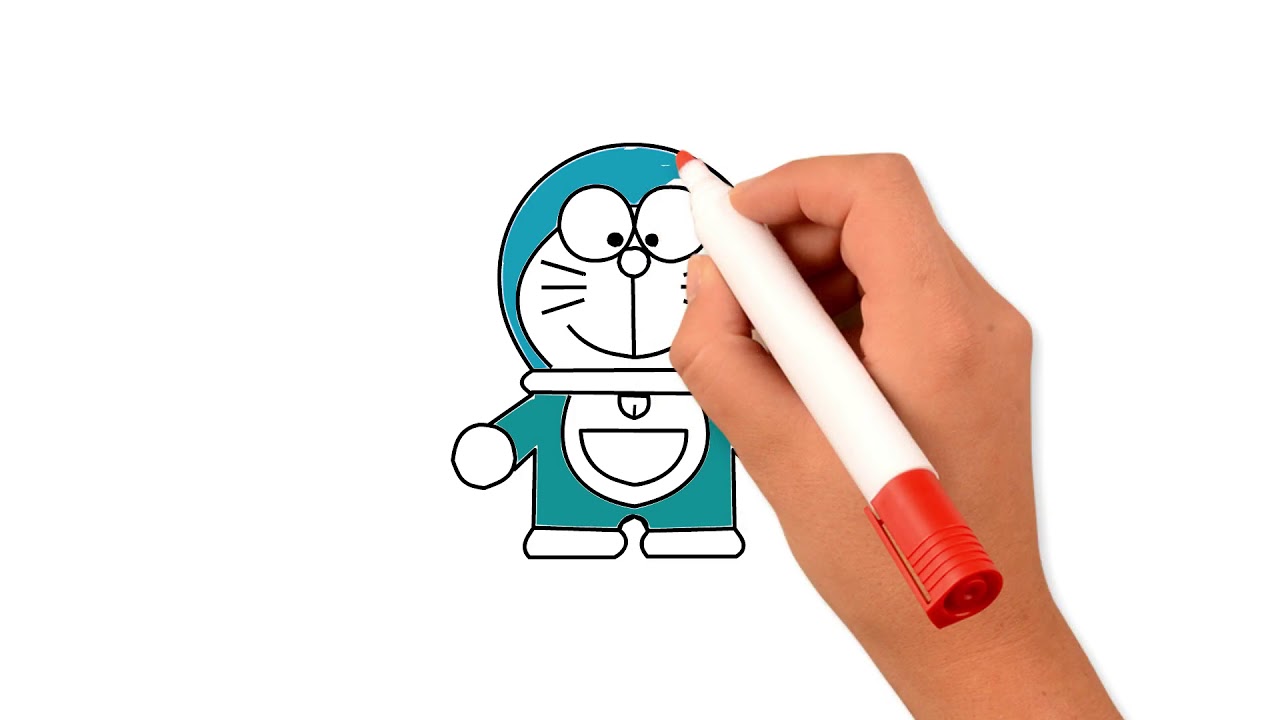 1280x720 glitters doreamon cartoon drawing coloring for kids toddlers