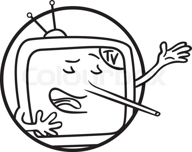 800x632 tv cartoon tells a lie, a lie news stock vector colourbox