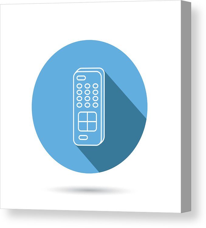 678x750 Remote Control Icon Tv Channels Sign Canvas Print Canvas Art