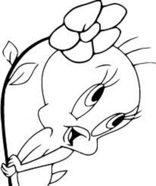 550x654 Drawing Of Tweety Bird Kids N Fun Tweety Bird Coloring
