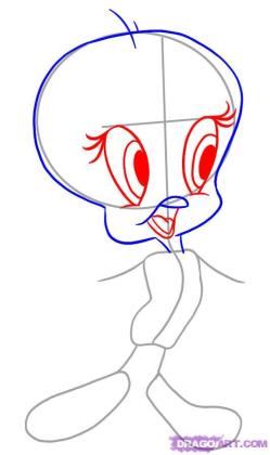 249x420 How To Draw Baby Tweety