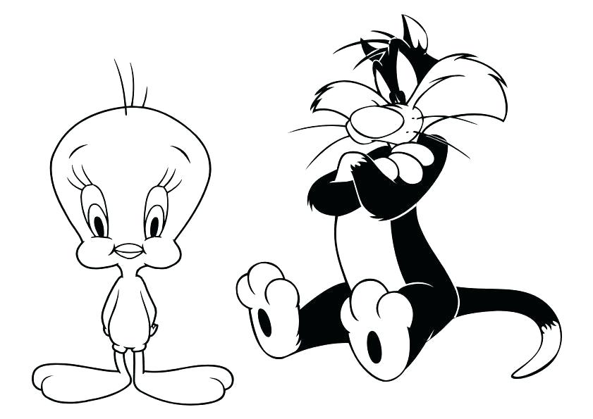 841x595 How To Draw Baby Tweety Bird Step