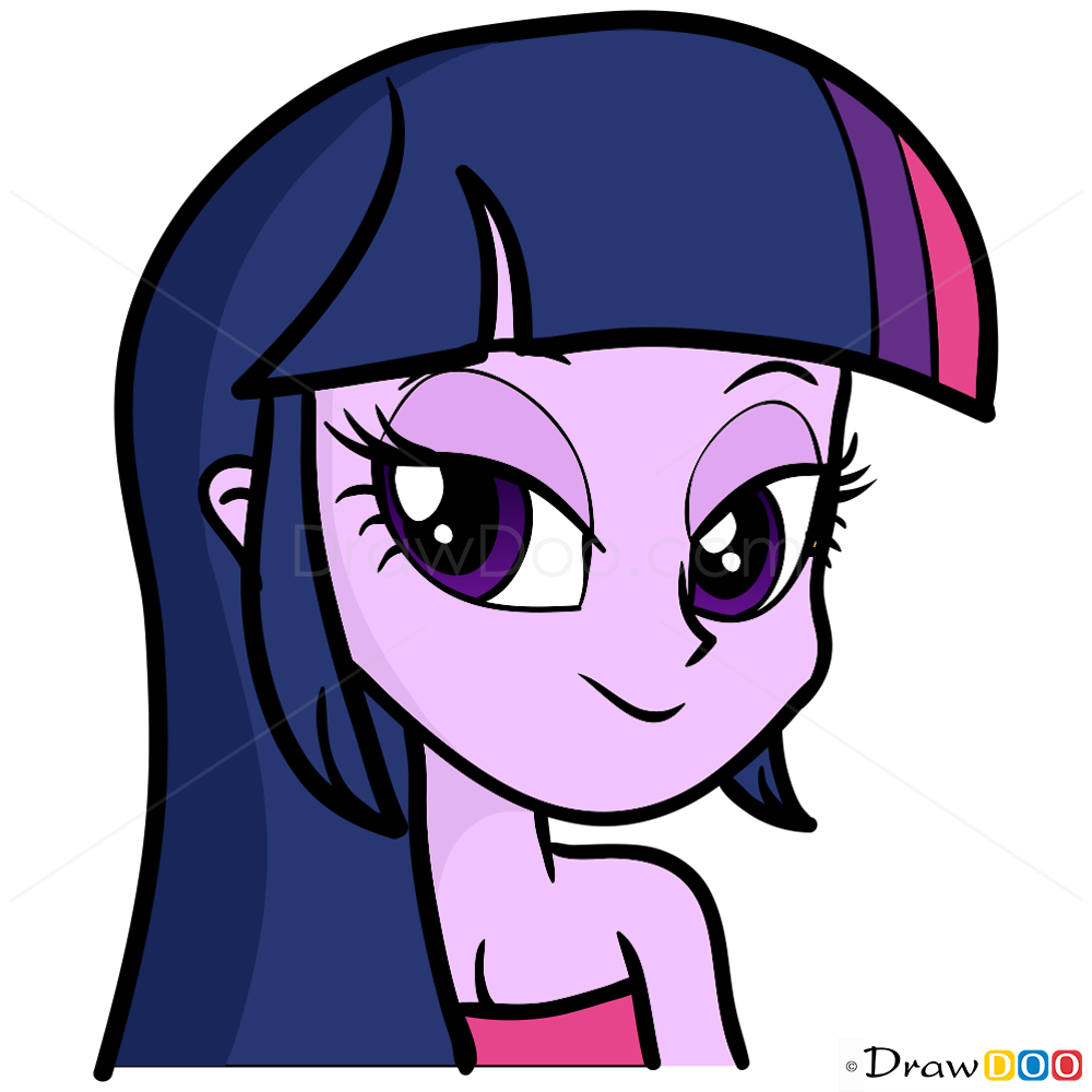 1000x1000 How To Draw Twilight Sparkle Face, Equestria Girls