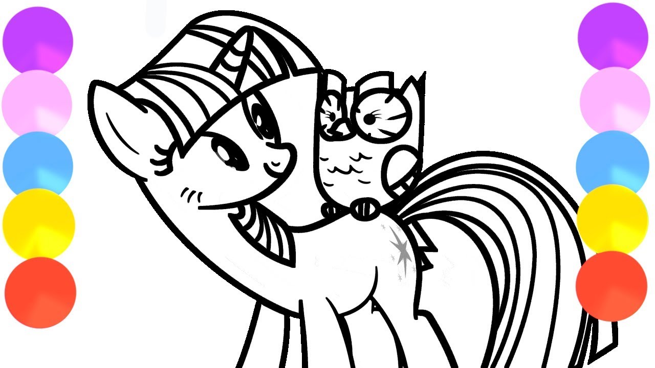 1280x720 Coloring Pages Twilight Sparkle And Owlicious Drawing Coloring