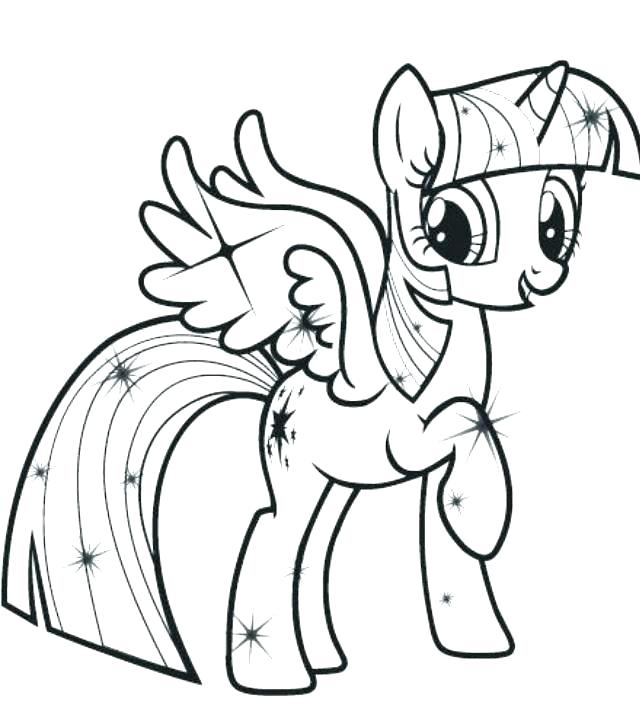 640x725 My Little Pony Unicorn Coloring Pages