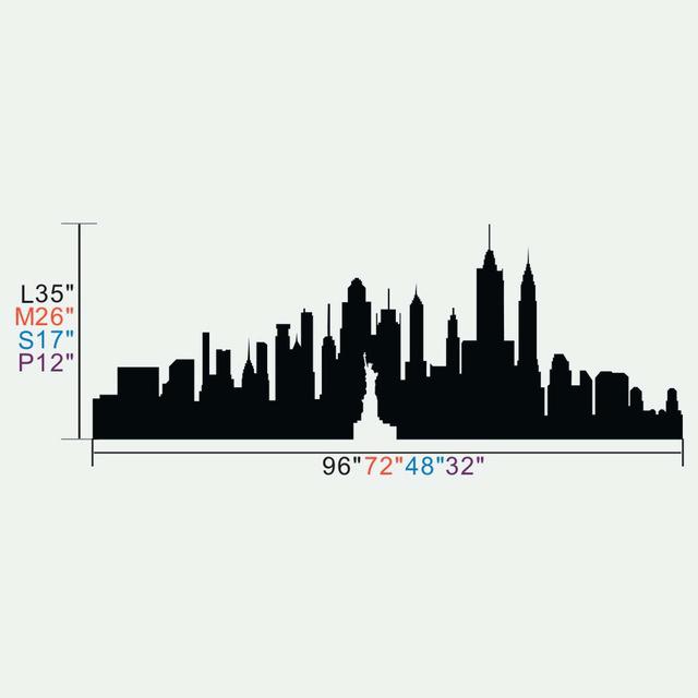 640x640 Nyc Skyline Silhouette With Twin Towers