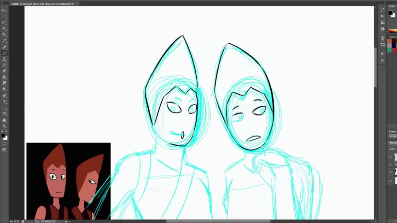 1280x720 Rutile Twins Speed Drawing