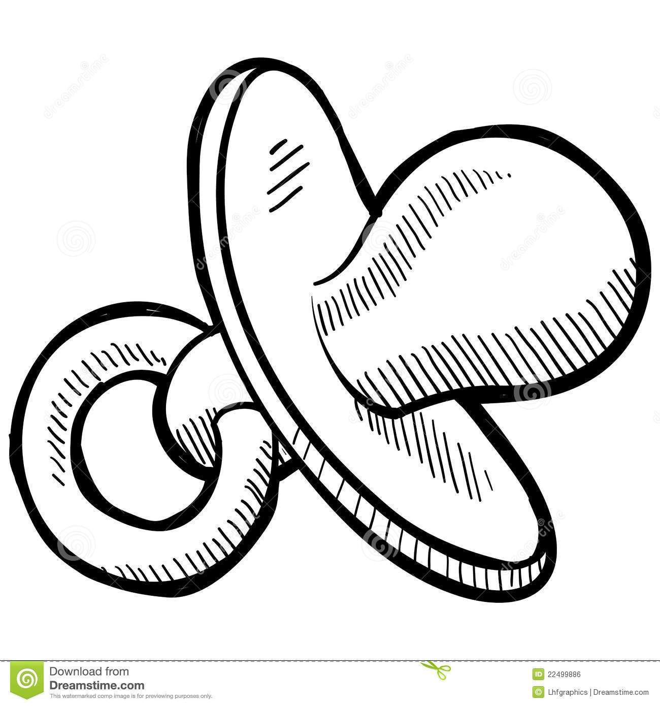 1300x1390 Baby Pacifier Drawing Royalty Free Stock Image To Draw Shoes