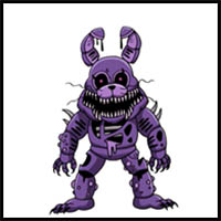 200x200 Fnaf Twisted Bonnie Drawing