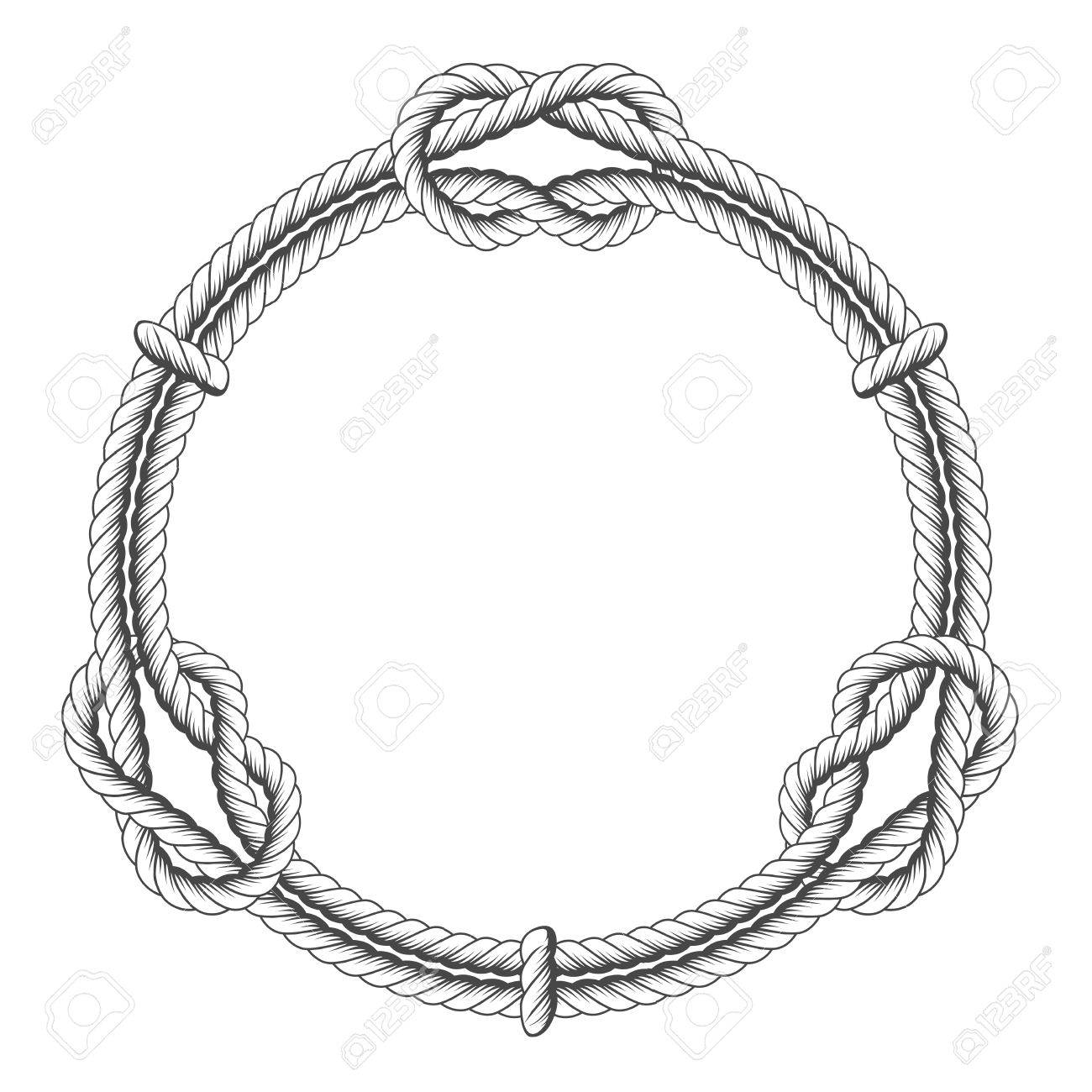 1300x1300 Rope Drawing Twisted Neck For Free Download