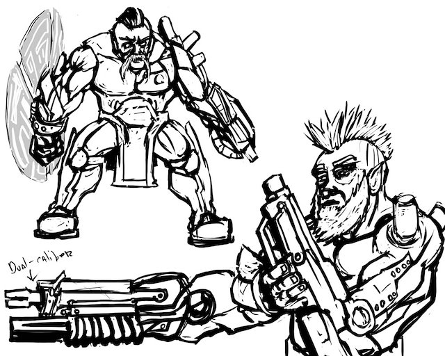 640x512 Gun Dwarf Character Design