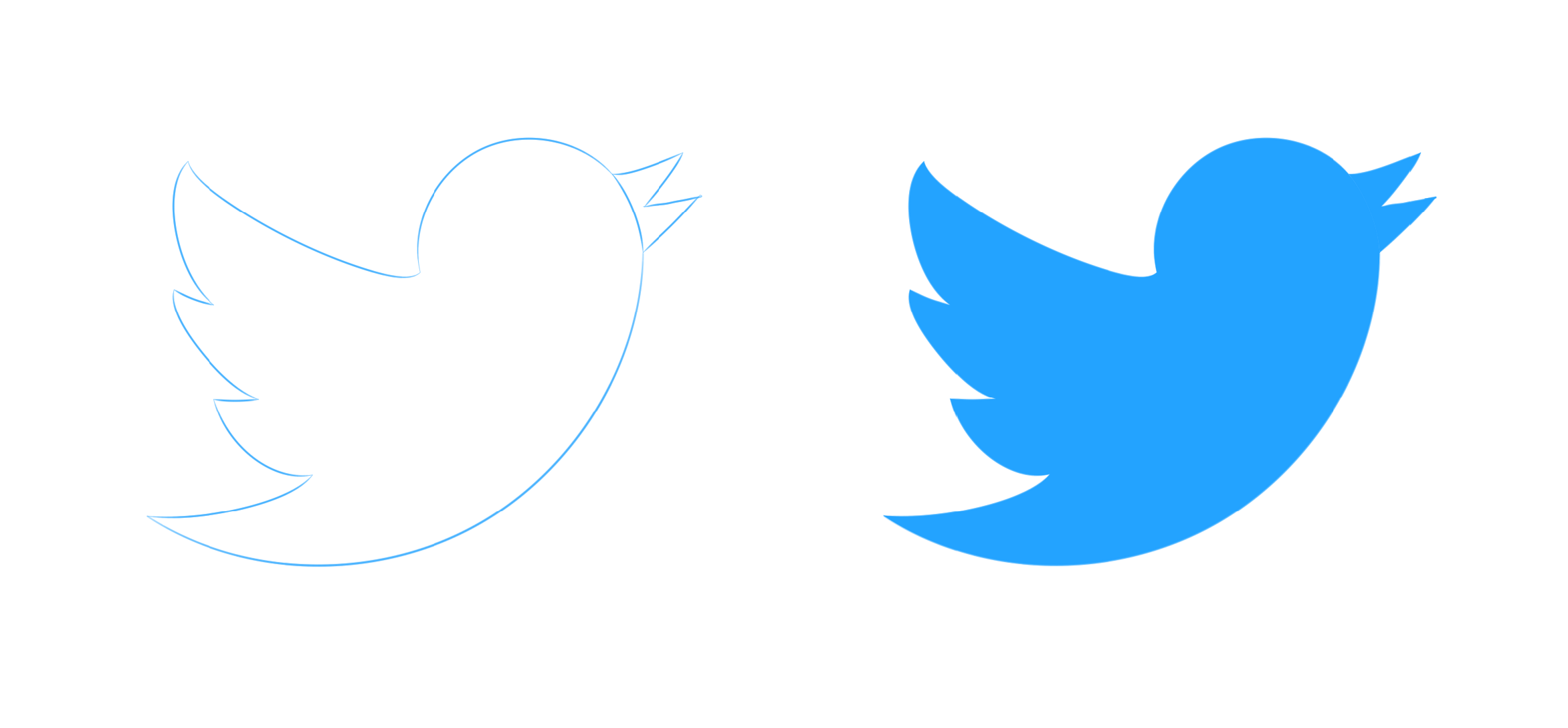 2344x1088 Hand Drawn Twitter Logos