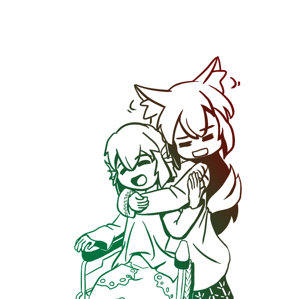 1000x1000 Two Best Friends Being Cute Touhou