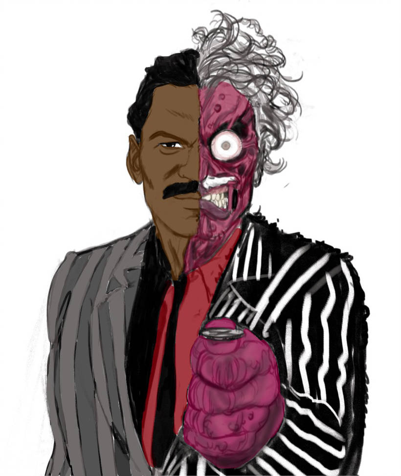 820x974 Tim Burton Style Two Face Concept Art