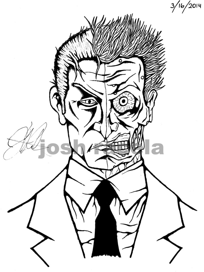 774x1033 Two Face Coloring Pages