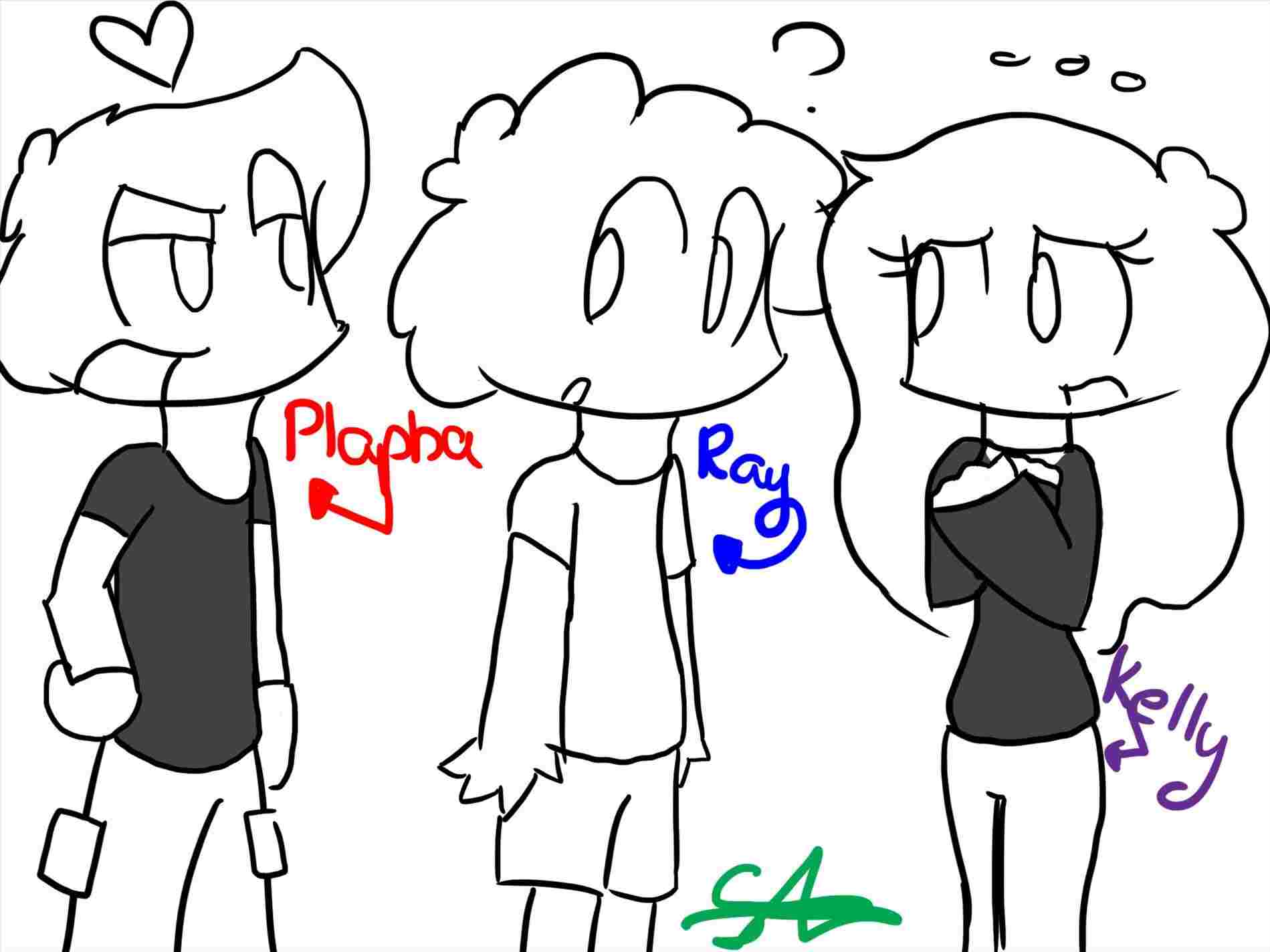 1899x1424 Drawing Of Two Girls Making A Hreat