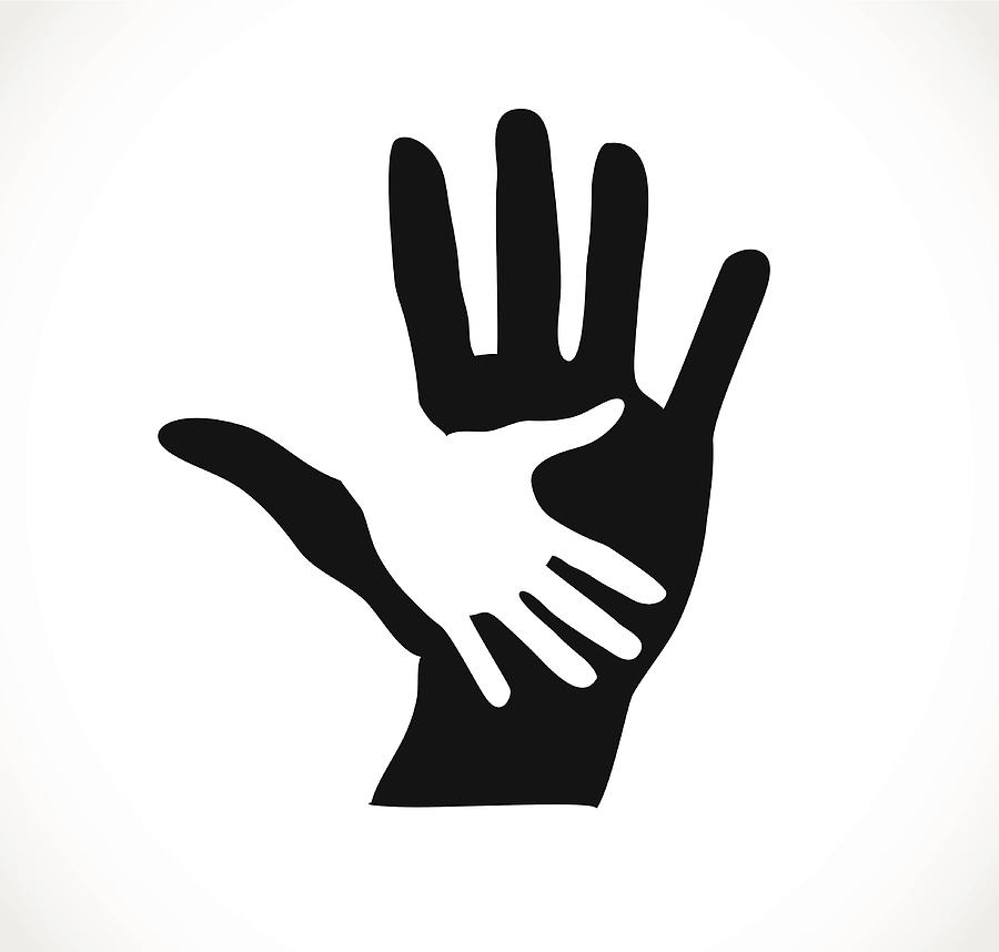 900x858 Two Hands Black And White