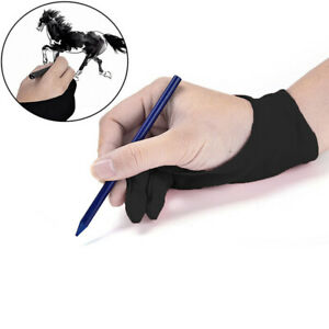 300x300 Black Two Finger Anti Fouling Glove For Artist Drawing Pen