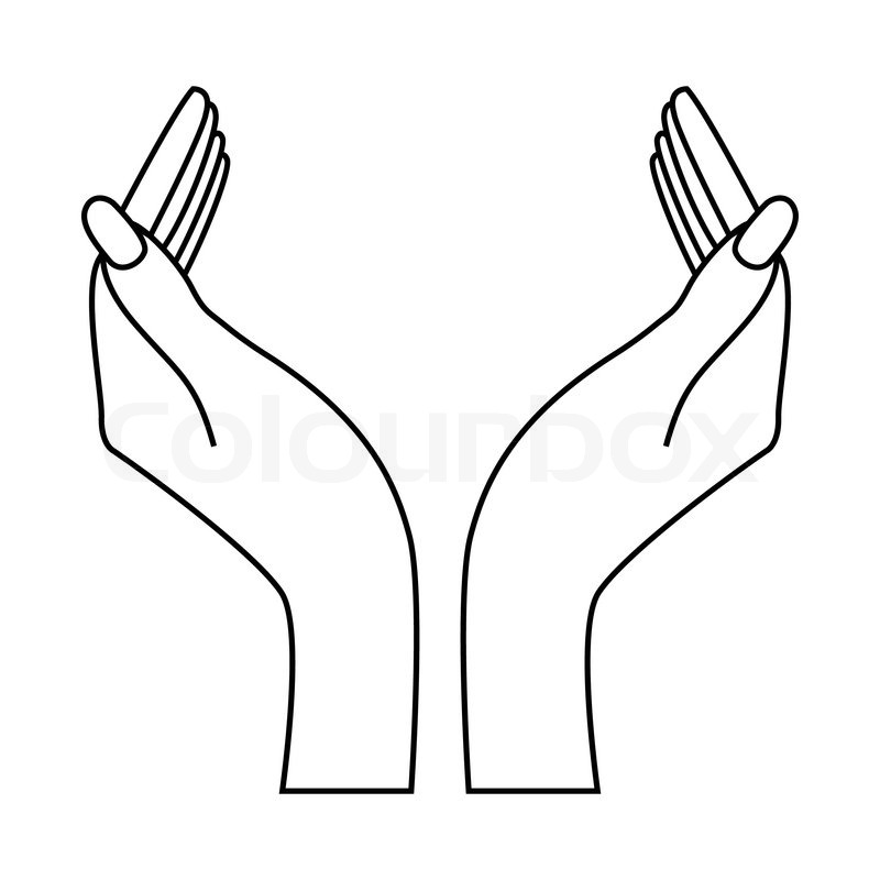 800x800 Two Hands Insert Your Logo! Stock Vector Colourbox