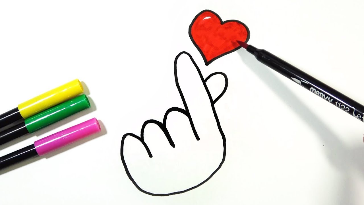 1280x720 How To Draw Korean Finger Heart Hde