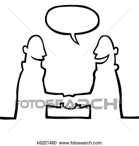 450x470 Two People Shaking Hands Drawing