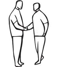 200x220 Two People Shaking Hands Drawing Free Download Clip Art