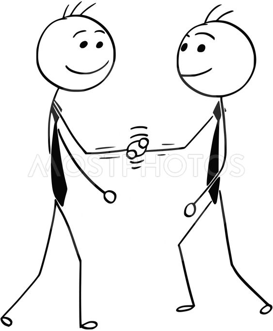 563x684 Vector Cartoon Of Two Men S