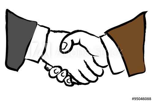 500x334 Shake Hands Illustration Of Two Businessmen