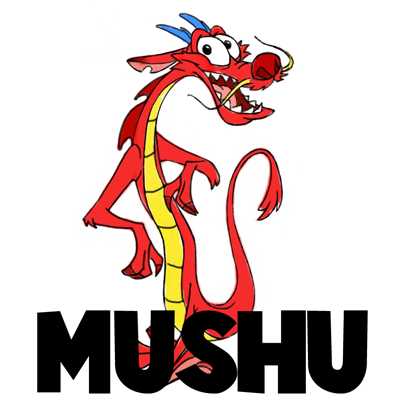 400x400 How To Draw Mushu Dragon From Mulan With Step