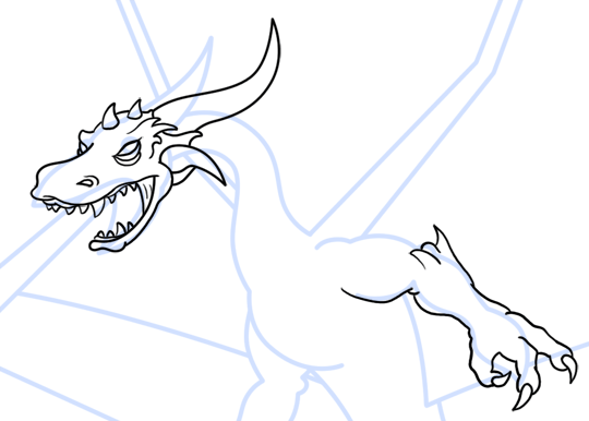 540x386 How To Draw A Full Dragon