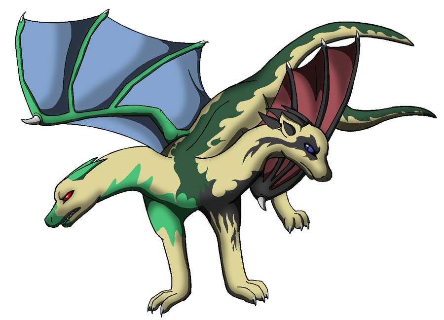 900x649 Two Headed Dragon Drawing