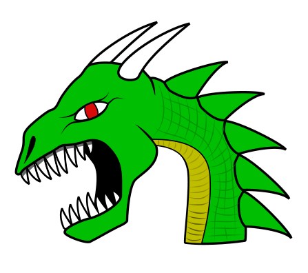 447x396 How To Draw A Dragon, Dragon's Head