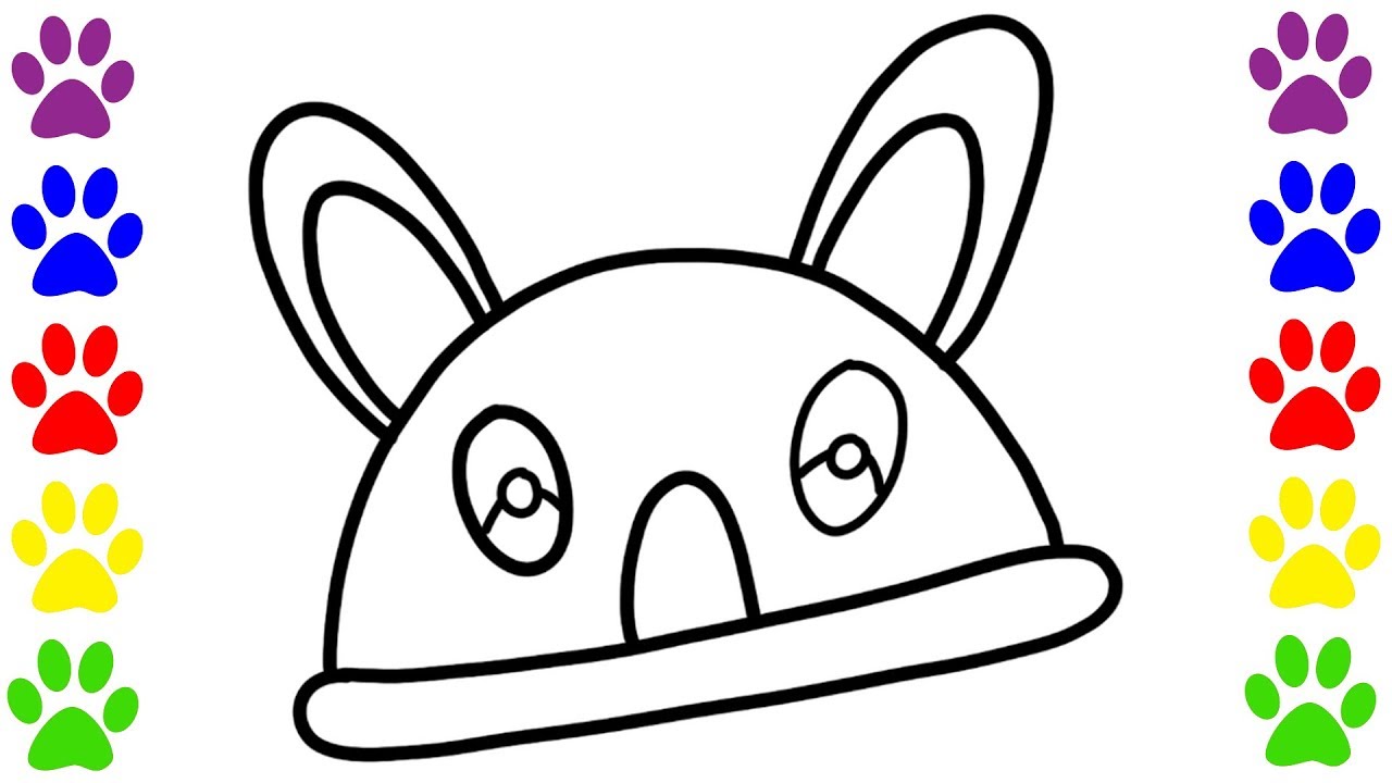 1280x720 Two Caps Drawing And Coloring For Kids Learn Colors Easy