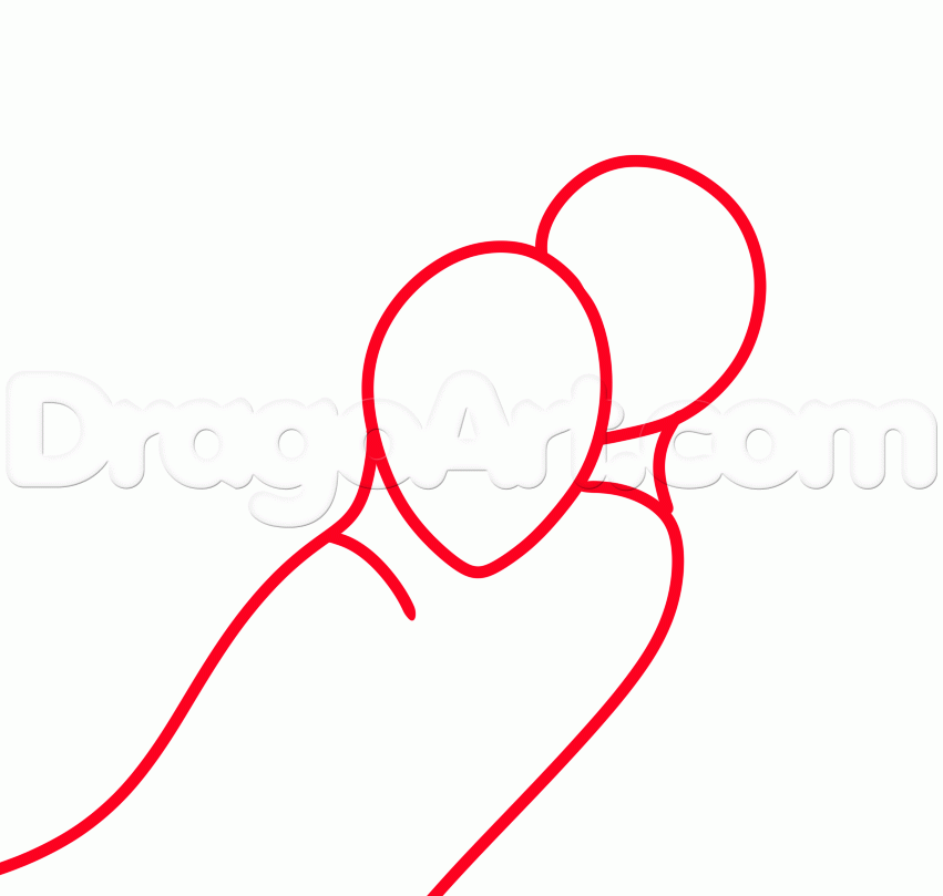 851x809 How To Draw An Anime Hug, Step
