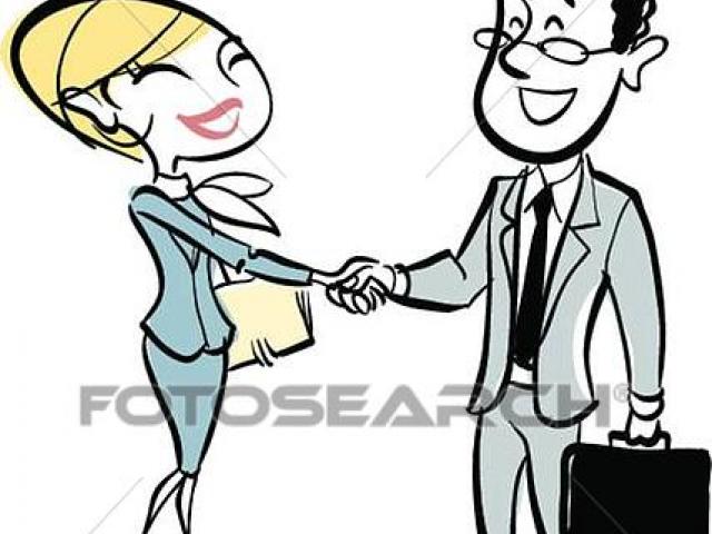 640x480 Two People Shaking Hands Drawing