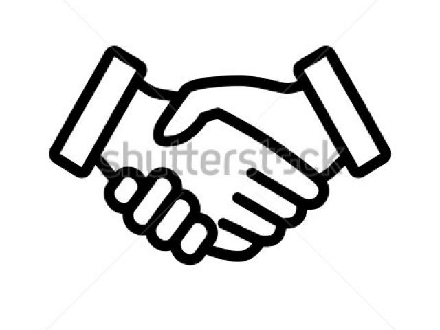 640x480 Two People Shaking Hands Drawing