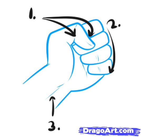 535x520 draw fists, step