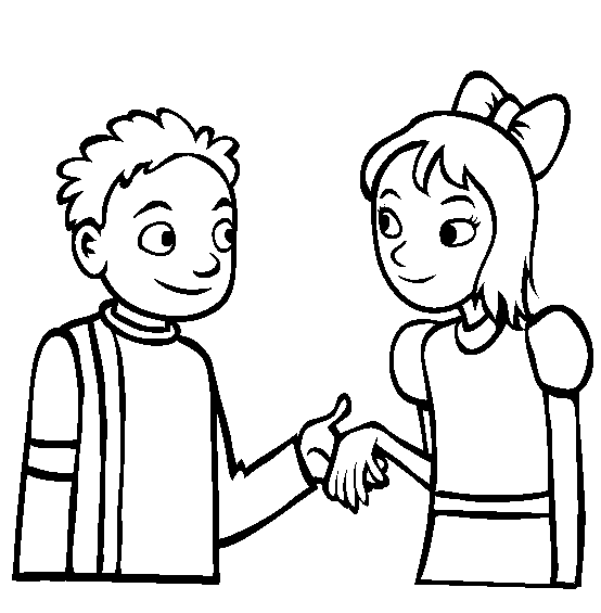 554x565 Two People Holding Hands Clipart