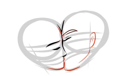 550x309 How To Draw People Kissing