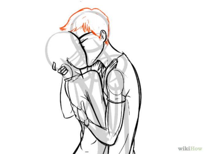 670x503 How To Draw People Kissing