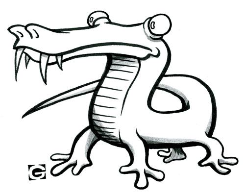 500x400 drawings of lizards gooie duck two lizards, one bunny, this