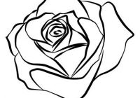 200x140 Rose Outline Two Roses Outline Rose Flowers Wall Stickers Wall Art