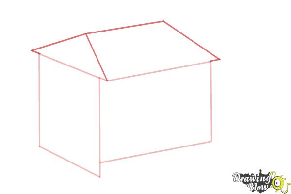 600x400 How To Draw A House, Two Story House